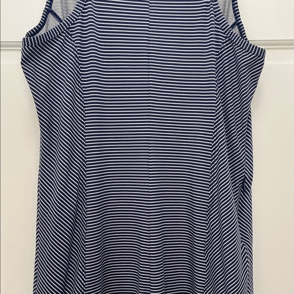 Title Nine Blue and Gray Striped Performance Mini Dress - Size Medium - Picture 11 of 12